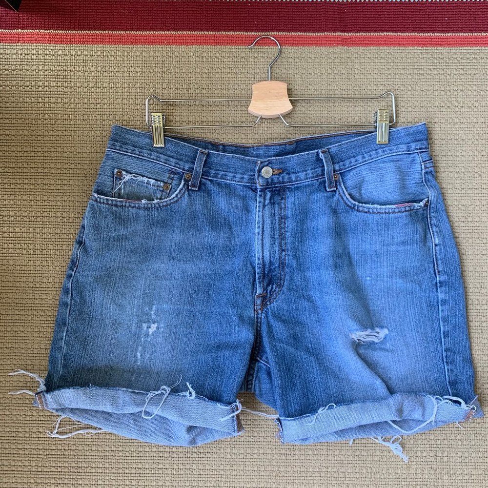 Lucky Brand distressed denim cutoff shorts